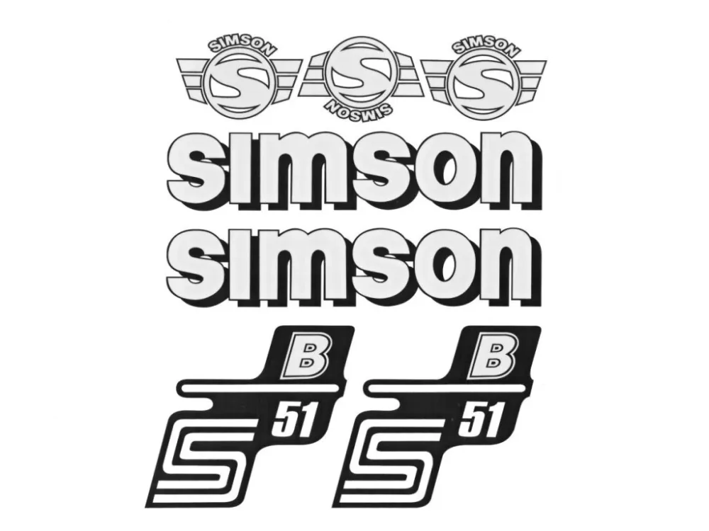Poslední Šance Sada nálepek SIMSON šedá -M