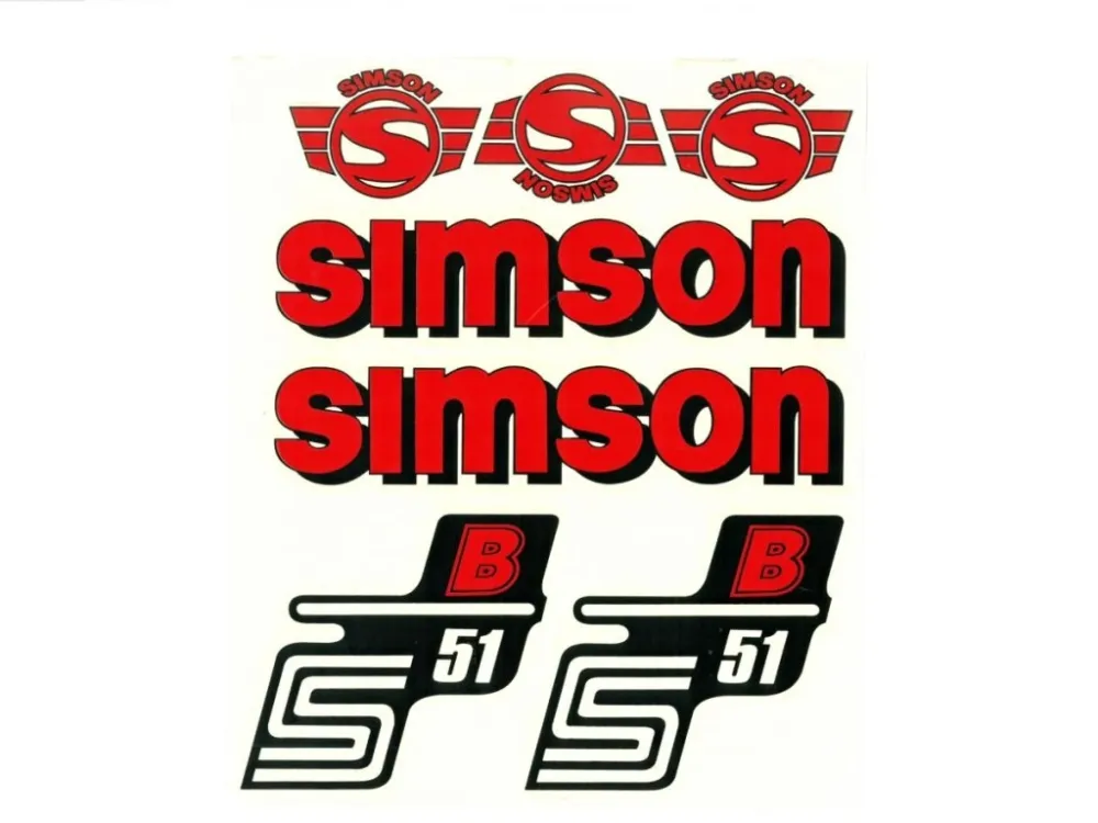 Odeslání Ihned Sada nálepek SIMSON červená -M
