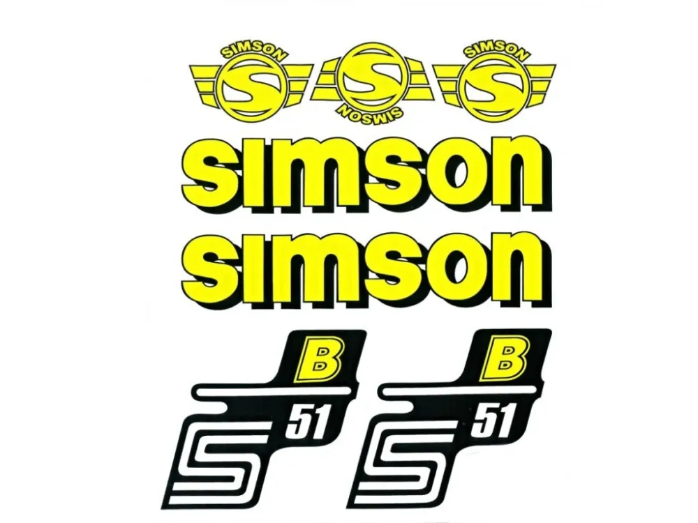 Odeslání Ihned Sada nálepek SIMSON žlutá -M