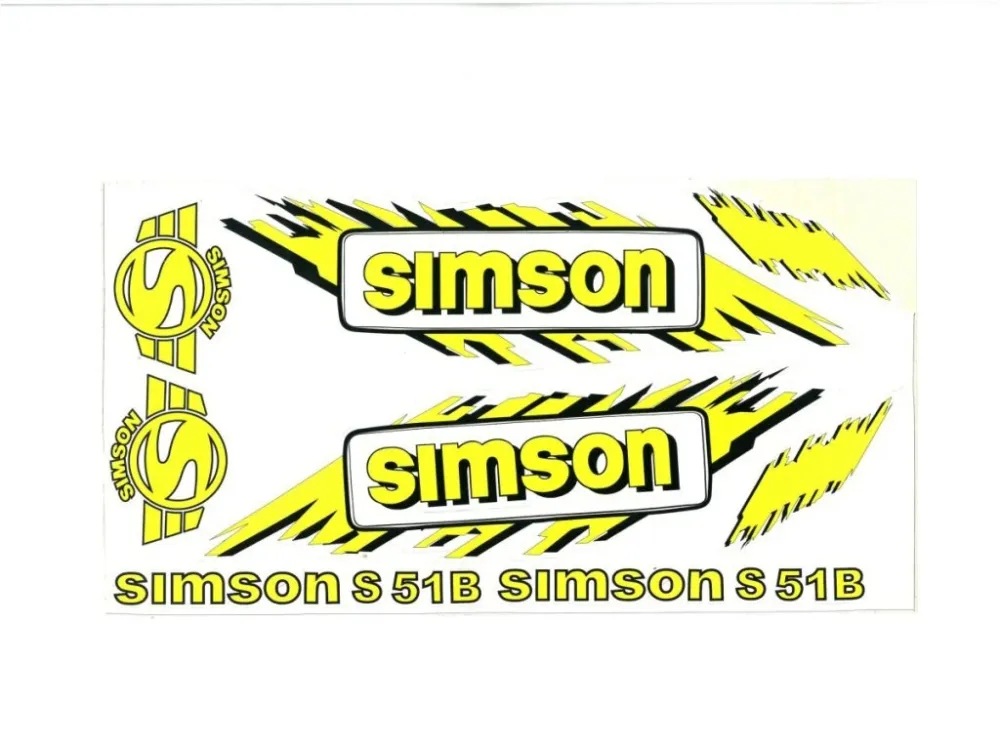 Sada nálepek SIMSON žlutá -M Cenový Hit