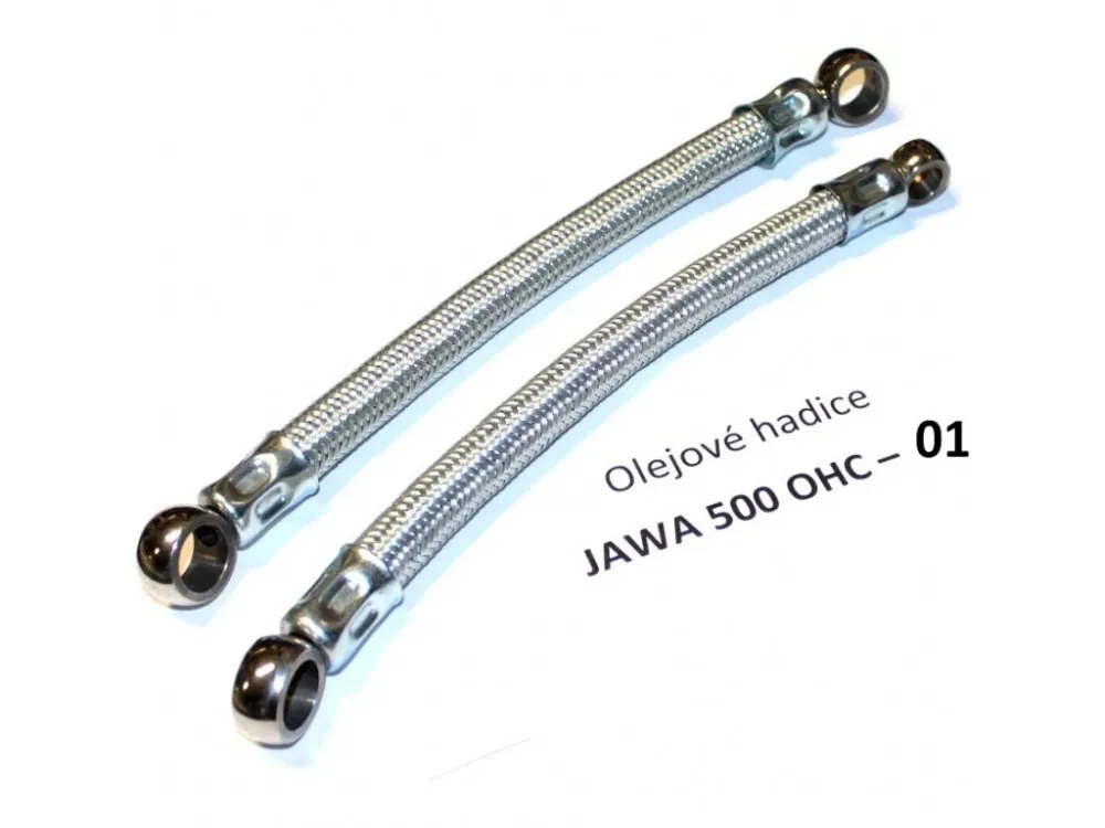 Olejové hadice Jawa 500 - OHC 00 a 01 - ( sada 2 ks hadic) Zlevněný