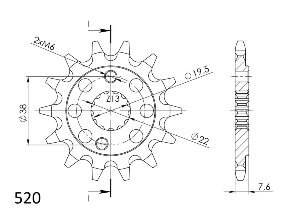 Speciální Cena Řetězové kolečko SUPERSPROX CST-1401:14 14 zubů, 520