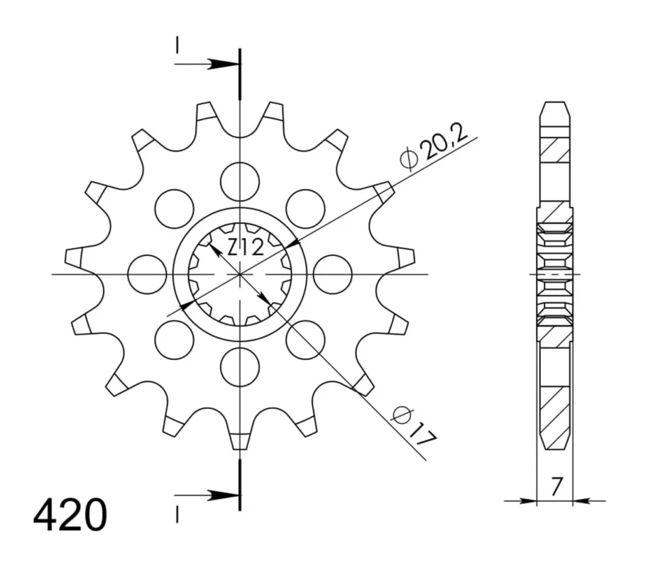 Originální Řetězové kolečko SUPERSPROX CST-1120:15 15 zubů, 420