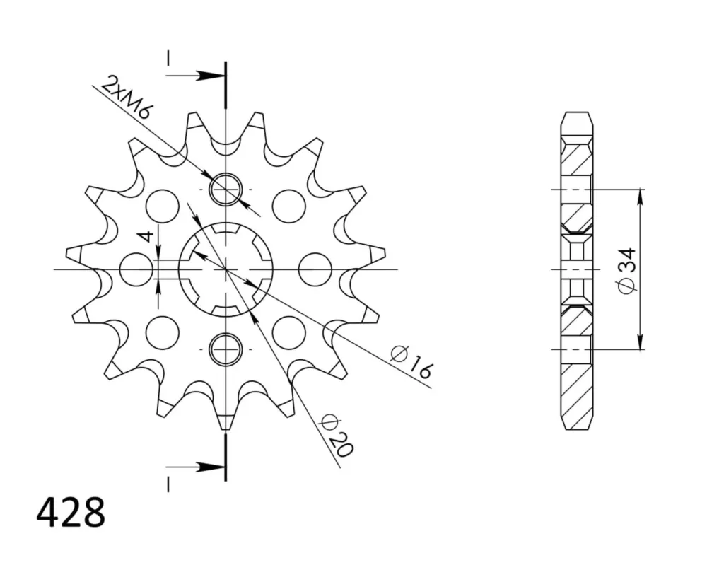 Akce Řetězové kolečko SUPERSPROX CST-1263:17 17 zubů, 428