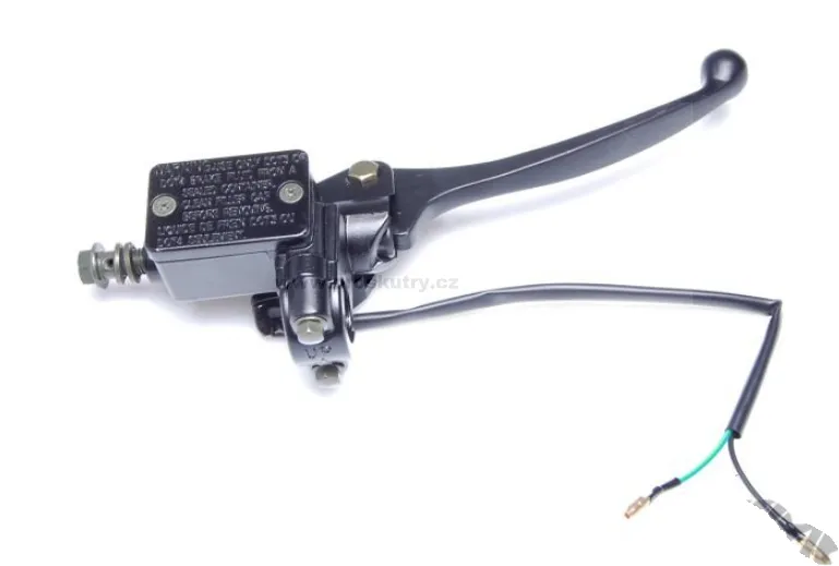 Univerzální pravá přední brzdová pumpa M10x1,25mm s bočním vývodem pro skútry, čtyřkolky, motocykly Cenový Hit