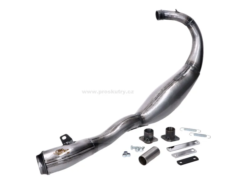 Výfuk Carretera GP 80 pro mopedy Racer Gear EBE, EBS, D50B 2T 2010-2016 Sezónní Sleva