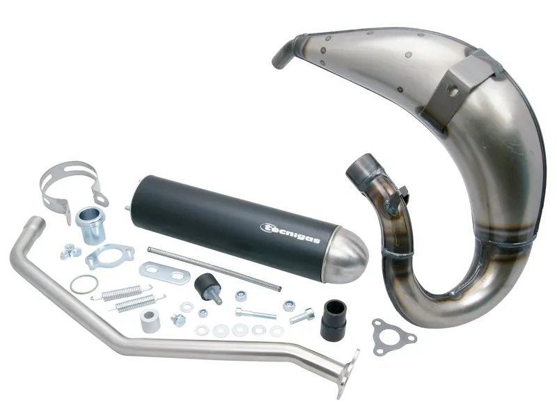 Nízká Cena Výfuk Tecnigas E-NOX Steel pro Derbi Senda (00-), Aprilia RX/SX, Gilera RCR/SMT, Zulu
