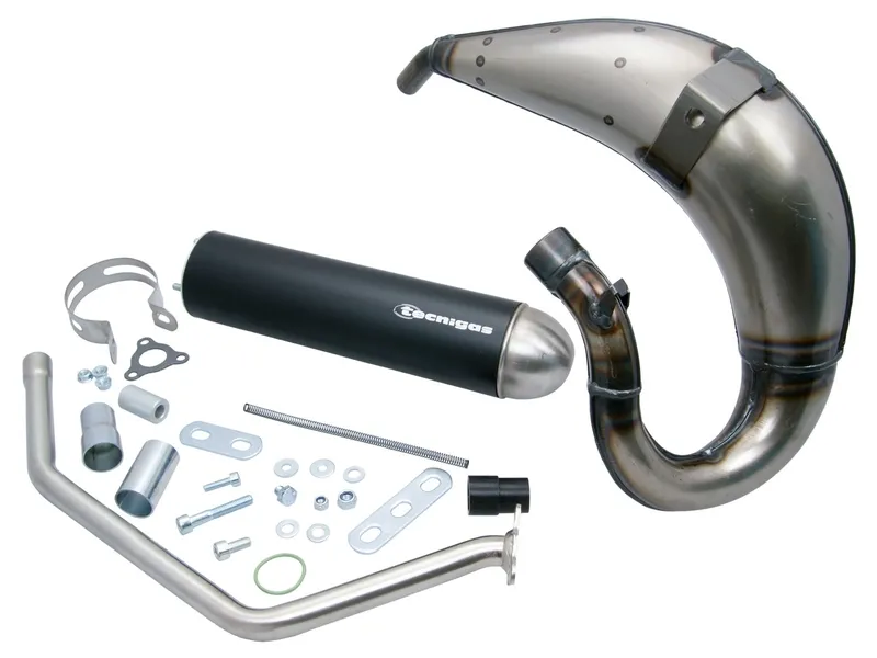Značkový Výfuk Tecnigas E-NOX Steel pro Rieju MRX RR SMX Spike2, MH Furia, Peugeot XP6