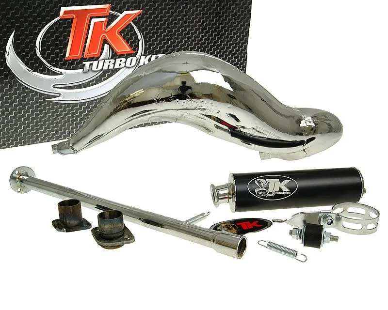 Finální Výprodej Výfuk Turbo Kit Carreras 80 chromovaný pro Derbi GPR 50 (05-)
