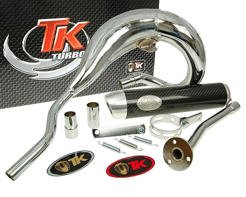 Výfuk Turbo Kit Bufanda RQ chromovaný s homologací pro Aprilia RX 50 (99-05) Nová Kolekce